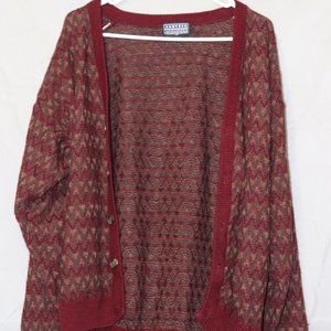Jantzen vintage oversized zig-zag cardigan